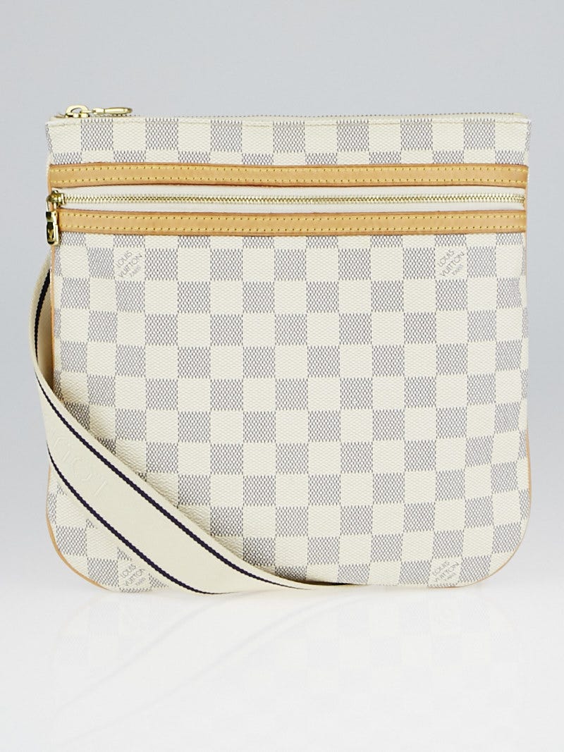 White Louis Vuitton Damier Azur Pochette Bosphore Crossbody Bag