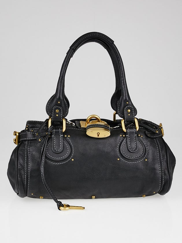 Chloe Black Leather Medium Paddington Satchel Bag