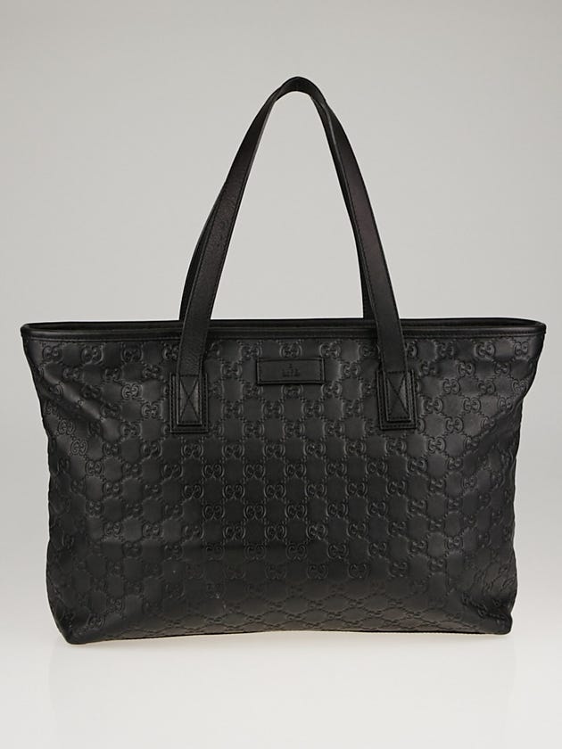 Gucci Black Guccissima Leather Tote Bag