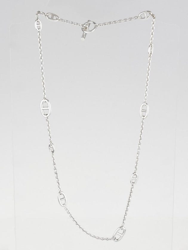 Hermes Sterling Silver Farandole 80cm Long Necklace