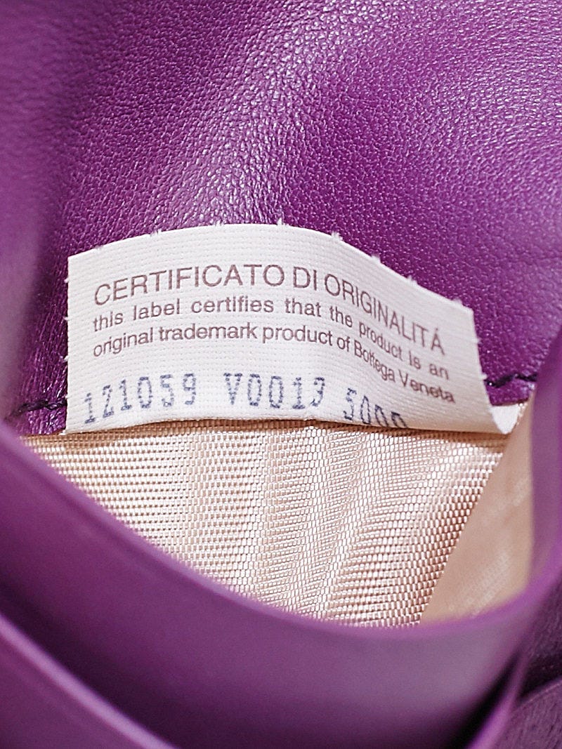 Bottega Veneta Purple Intrecciato Nappa Leather Mini Wallet