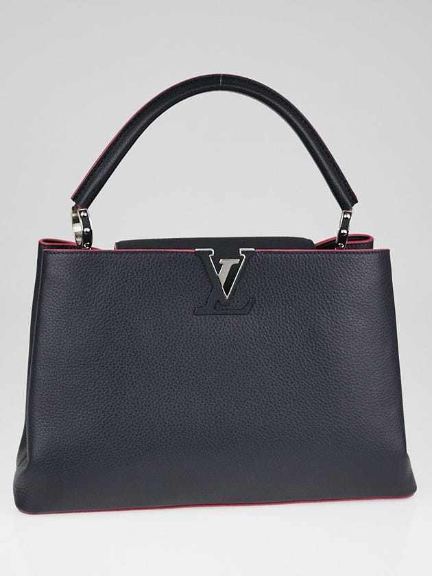 Louis Vuitton Cobalt Taurillon Leather Capucines MM Bag