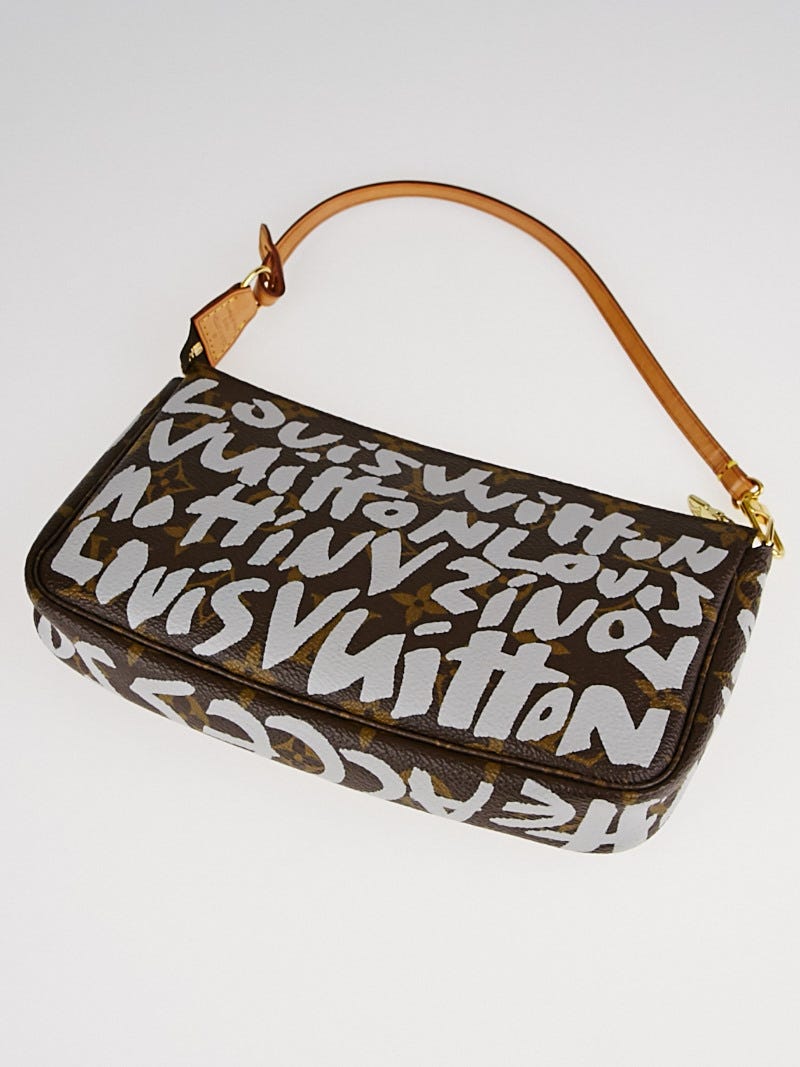 Stephen Sprouse x Louis Vuitton Grey Monogram Graffiti Pochette Accessories