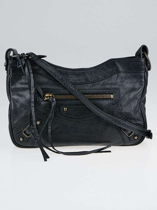 Balenciaga Black Lambskin Leather Hip Bag