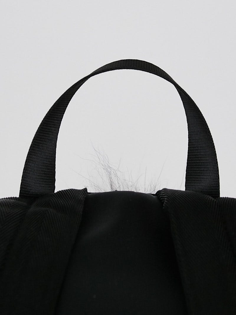 Fendi Black Nylon and Leather Monster Eyes Backpack Bag