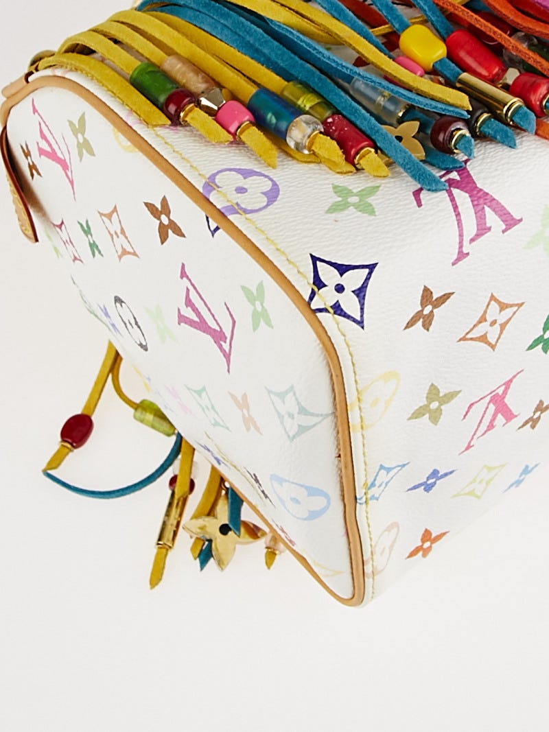 Louis Vuitton Multicolor Fringe Speedy 25 White Bag by Takashi Murakami at  1stDibs