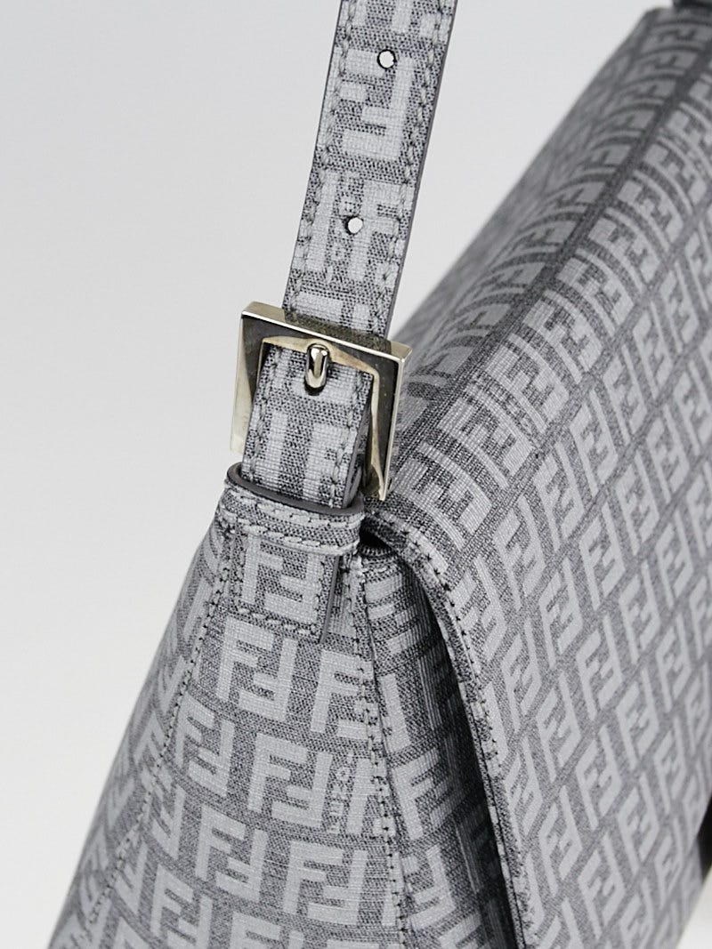 Fendi Grey Zucchino Canvas Mama Forever Bag 8BR001 | Yoogi's Closet