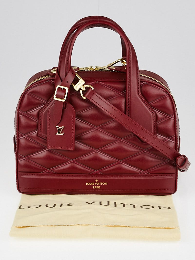 Louis Vuitton Carmine Lambskin Leather Malletage Dora BB Bag