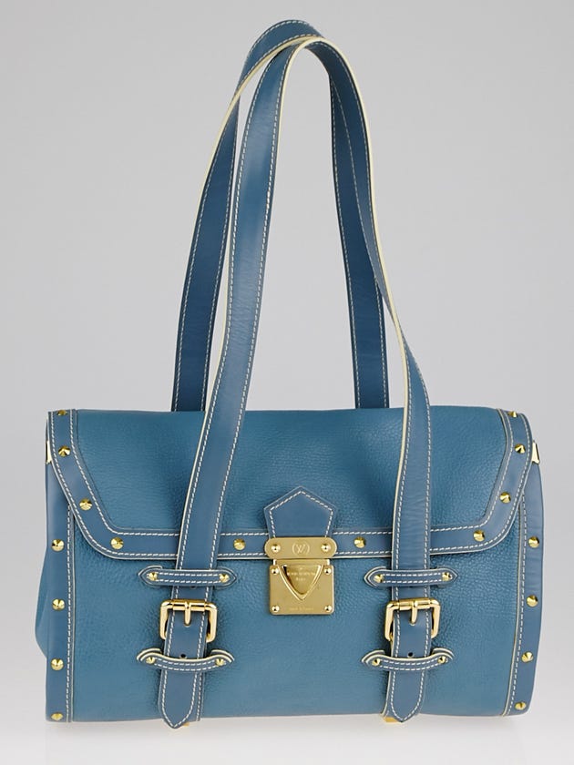 Louis Vuitton Blue Suhali Leather L'Epanoui GM Bag