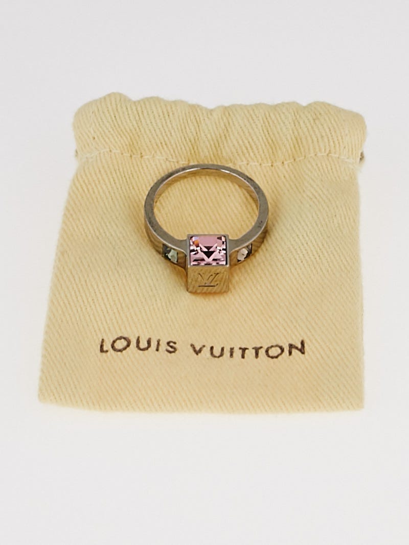Louis Vuitton Multicolor Swarovski Crystal Gamble Ring Size 7