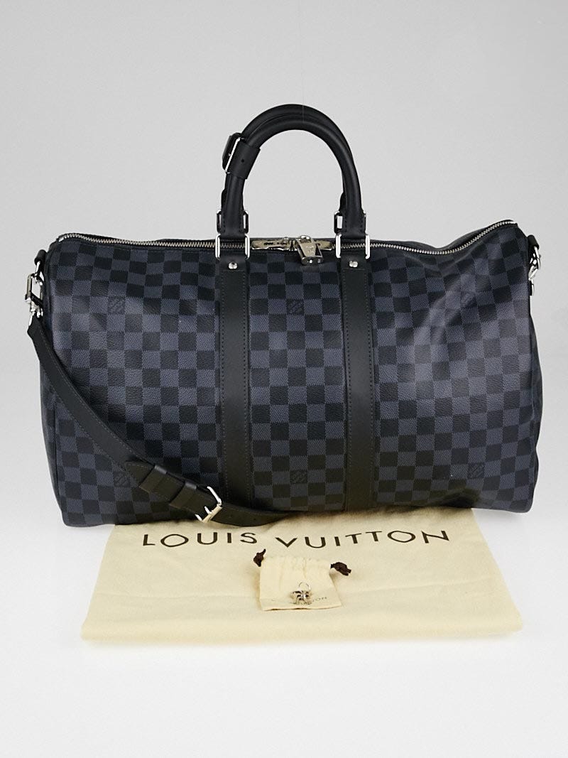 Louis Vuitton Damier Cobalt Canvas Keepall 45 Bandouliere Bag Yoogi s Closet