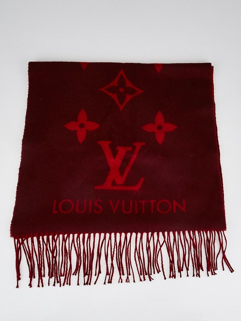 Louis Vuitton Red Cashmere Reykjavik Scarf