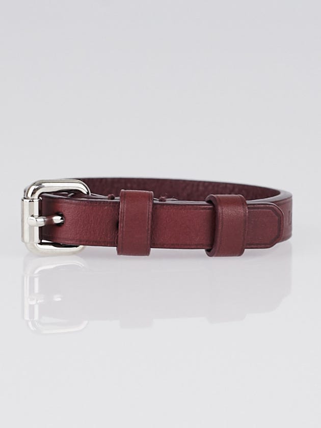 Louis Vuitton Bordeaux Leather Wrap Bracelet