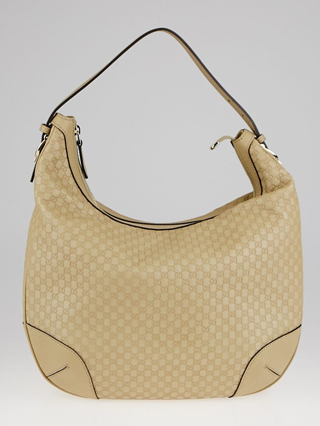Gucci Beige Micro-Guccissima Leather Nice Hobo Bag