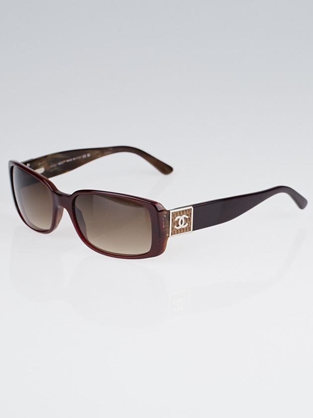 Chanel Bordeaux/Brown Acetate Square Frame CC Sunglasses - 5115-Q