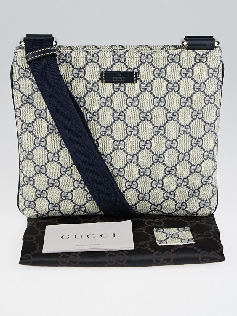 Gucci Beige and Navy Interior Bag Gucci // Navy & Cream Monogram Medium Blondie Crossbody Bag  main image 3
