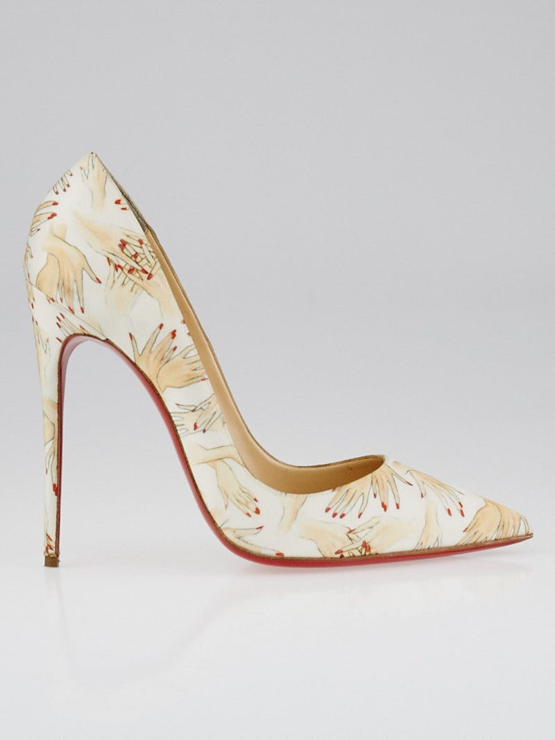 Christian Louboutin White Satin So Kate Tissu Beauty 120