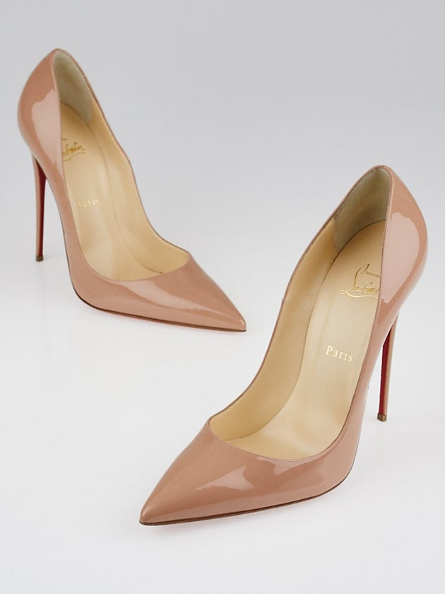 Christian Louboutin Nude Patent Leather So Kate 120 Pumps Size 11.5/42