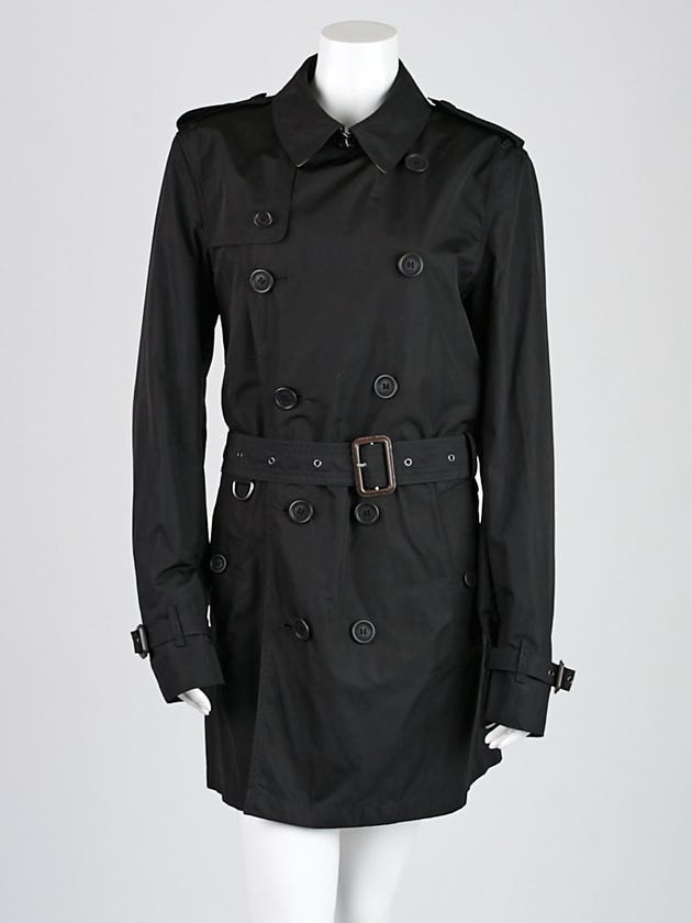 Burberry Brit Black Polyester Blend Trench Coat Size S