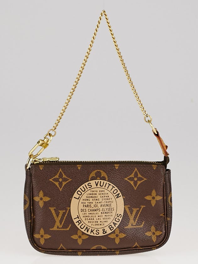 Louis Vuitton Limited Edition Monogram Canvas Trunks & Bags Mini Accessories Pochette Bag