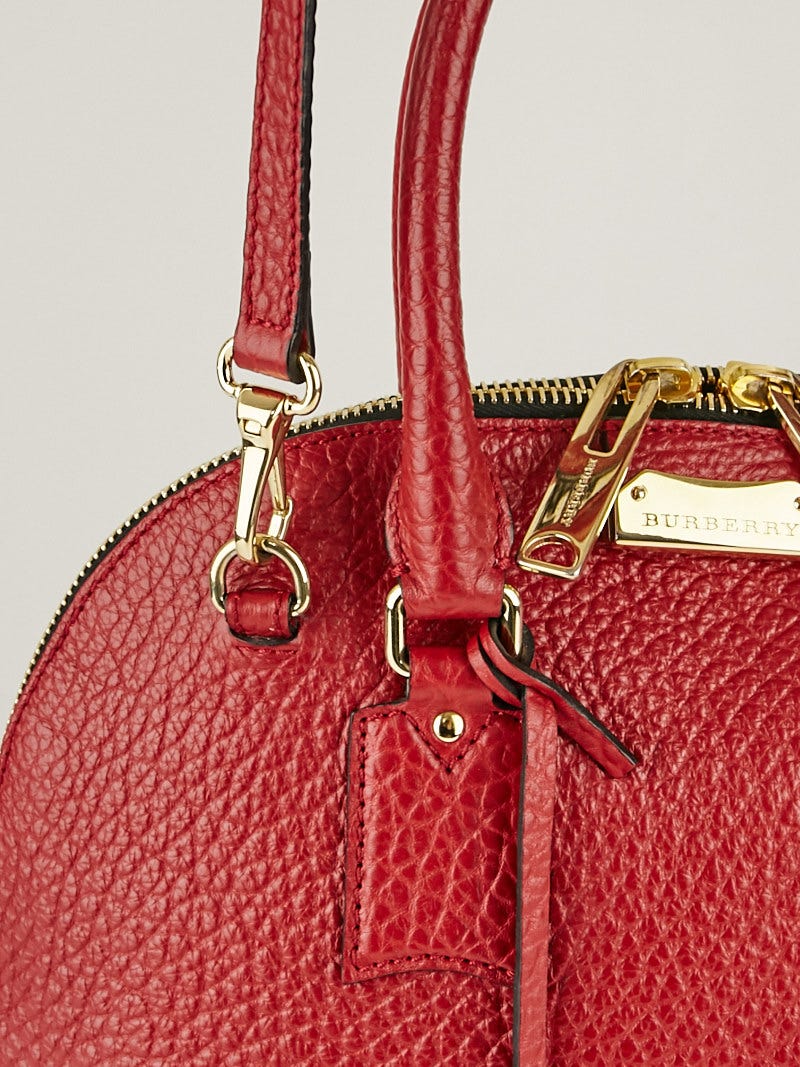 Burberry Red Grain Leather Large Orchard Bag | Yoogi's Closet Burberry Red Grain Leather Large Orchard Bag | Yoogi's Closet