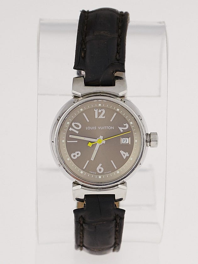 Louis Vuitton 25mm Brown Tambour Small Quartz Watch
