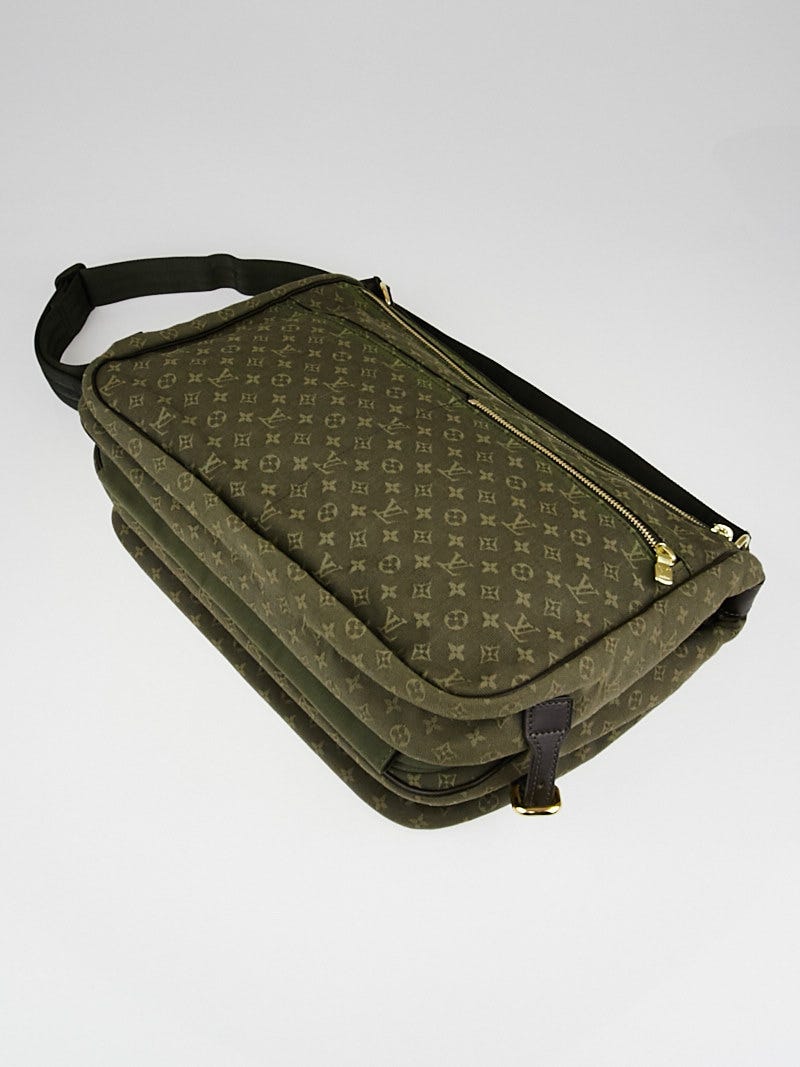 Louis Vuitton Khaki Monogram Mini Lin Sac Maman Messenger Diaper Baby Bag  115lv15