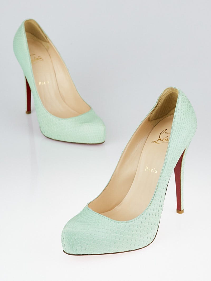 Mint green louboutin store