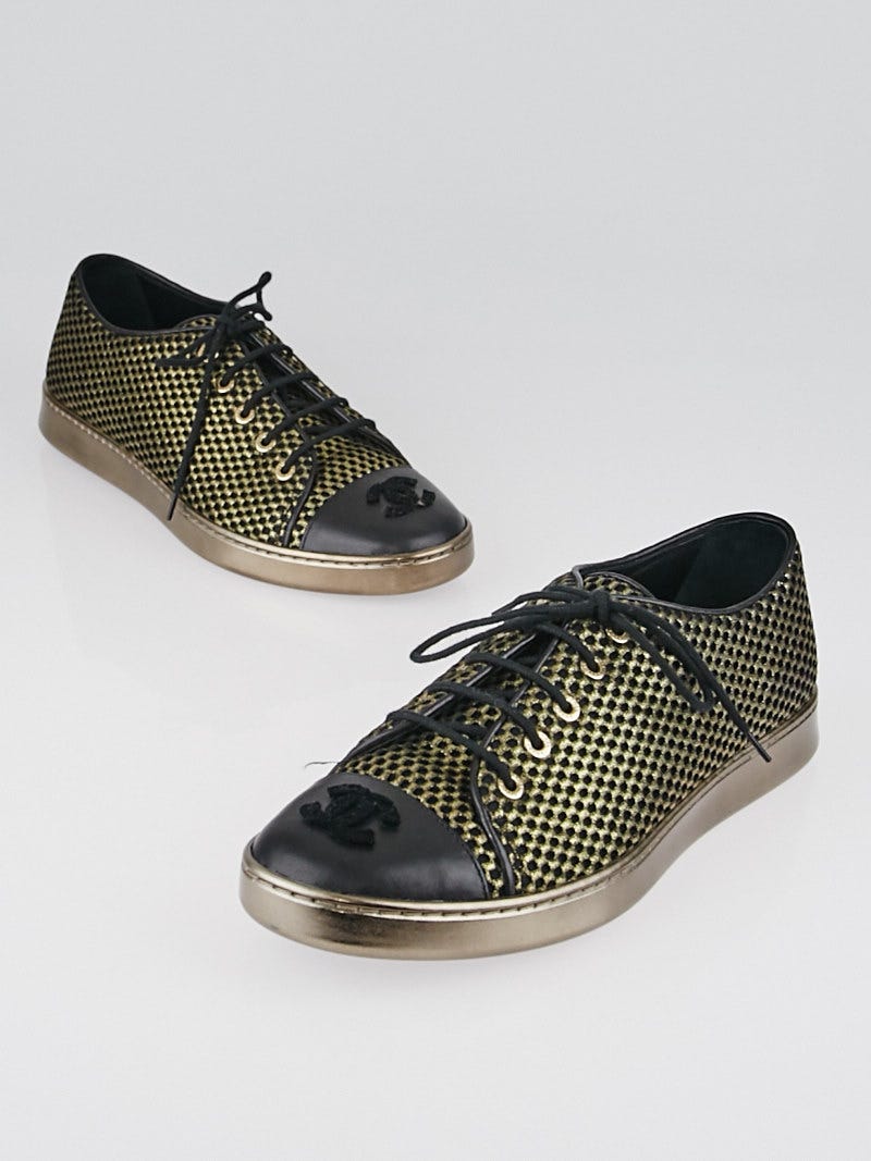 Chanel on sale lambskin sneakers