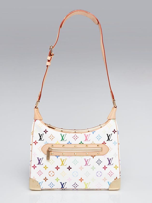 Louis Vuitton White Monogram Multicolore Boulogne Bag