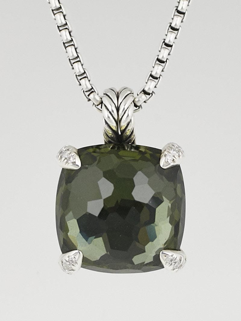 Shop David Yurman Petite Chatelaine® Pavé Bezel Pendant Necklace in 18K  Yellow Gold with Diamonds | Saks Fifth Avenue