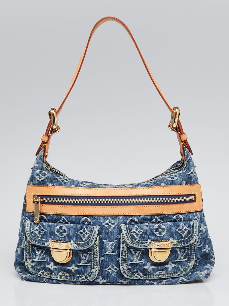 Louis Vuitton Monogram Denim Baggy PM shoulder purse Bag at