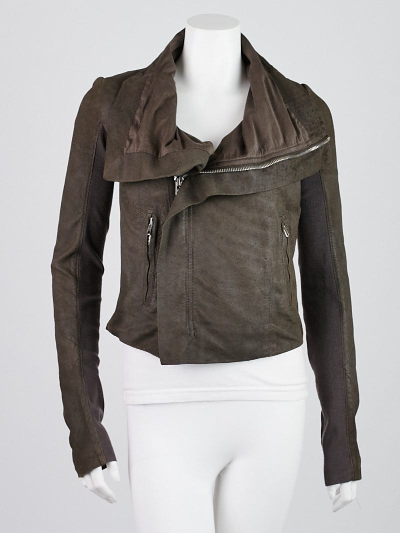 Rick owens blistered leather jacket shop