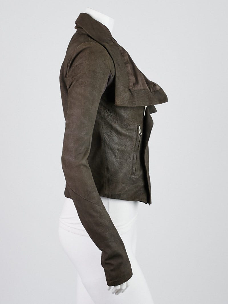 ね*ぴ様 Rick Owens IES Blistered LeatherJac Blistered Intarsia Jacket in Black – SVRN