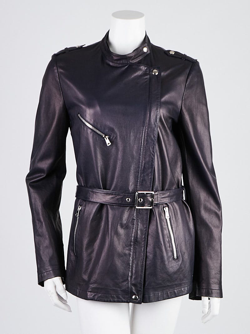 Gucci blue leather jacket outlet