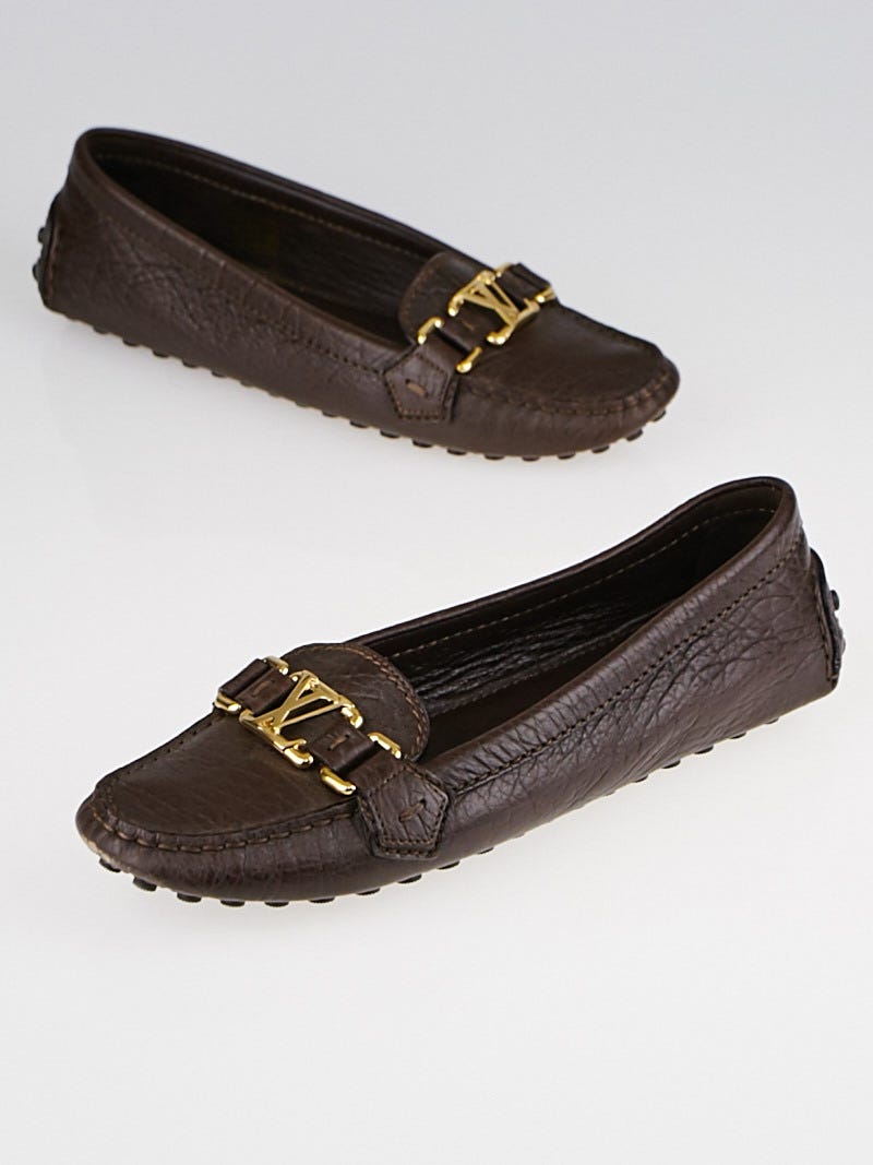 Louis Vuitton Brown Leather Oxford Loafers Size 6/36.5 - Yoogi's Closet