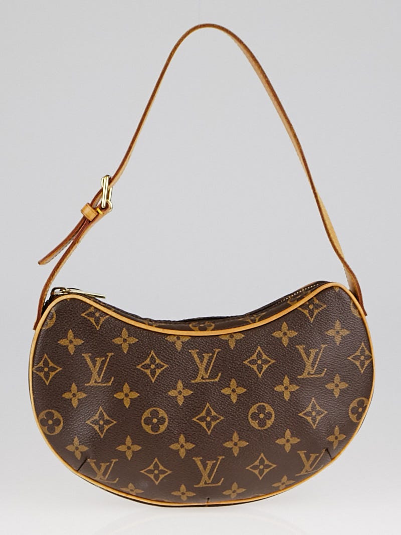 Louis Vuitton Brown Monogram Coated Canvas & Vachetta Leather Croissant PM