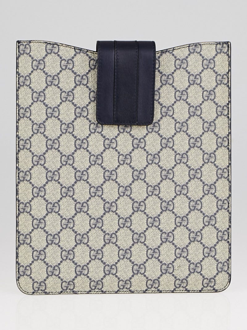 Gucci Beige Blue GG Coated Canvas iPad Case Yoogi s Closet