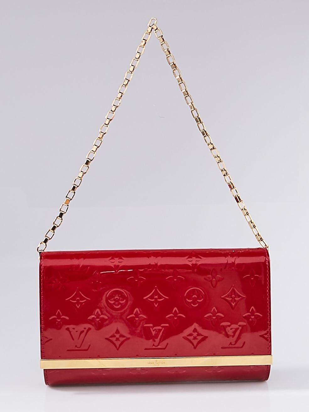 Louis Vuitton Pomme D'Amour Monogram Vernis Ana Clutch Bag - Yoogi's Closet