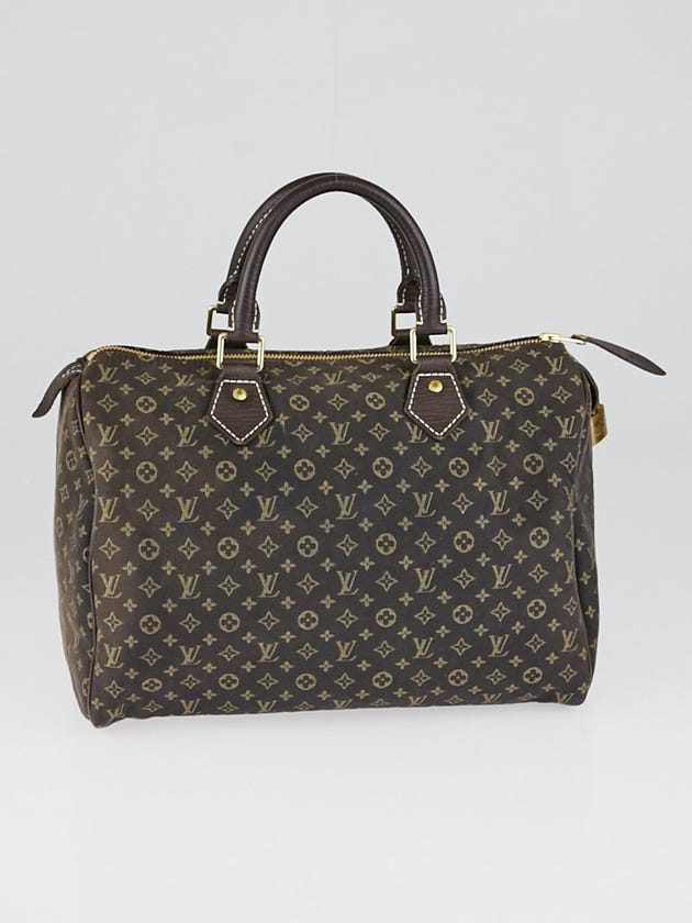 Louis Vuitton Ebene Monogram Mini Lin Speedy 30 Bag