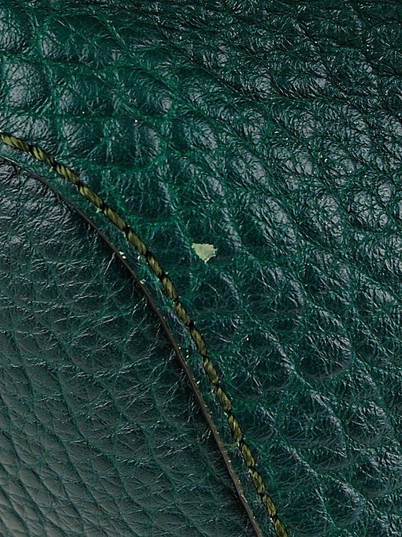 Burberry Kelly Green Heritage Grain Leather Small Ledbury Hobo Bag