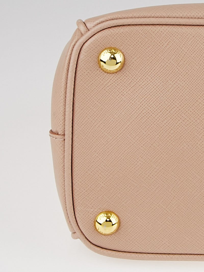 Prada Cammeo Saffiano Lux Leather Double Zip Small Tote Bag BN1801