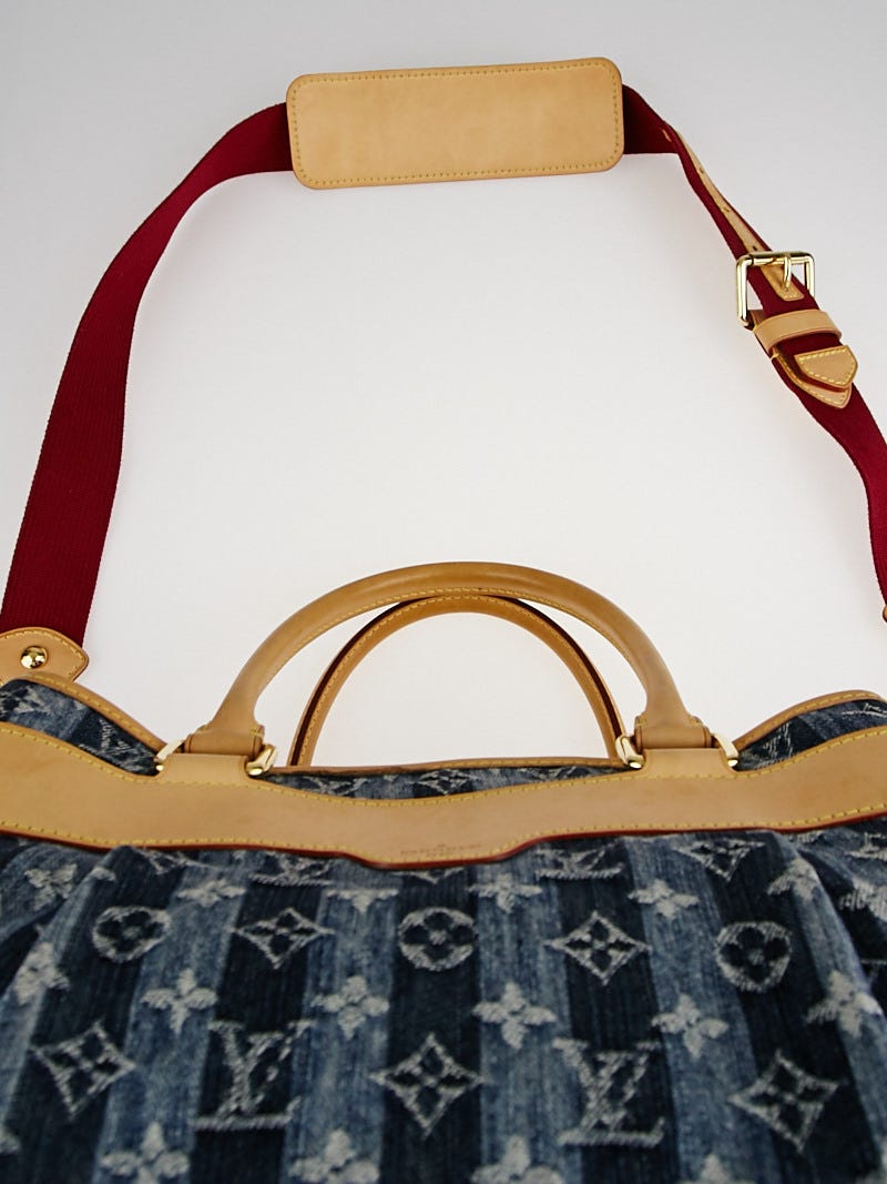 Louis Vuitton Limited Edition Blue Monogram Denim Speedy Round Bag -  Yoogi's Closet