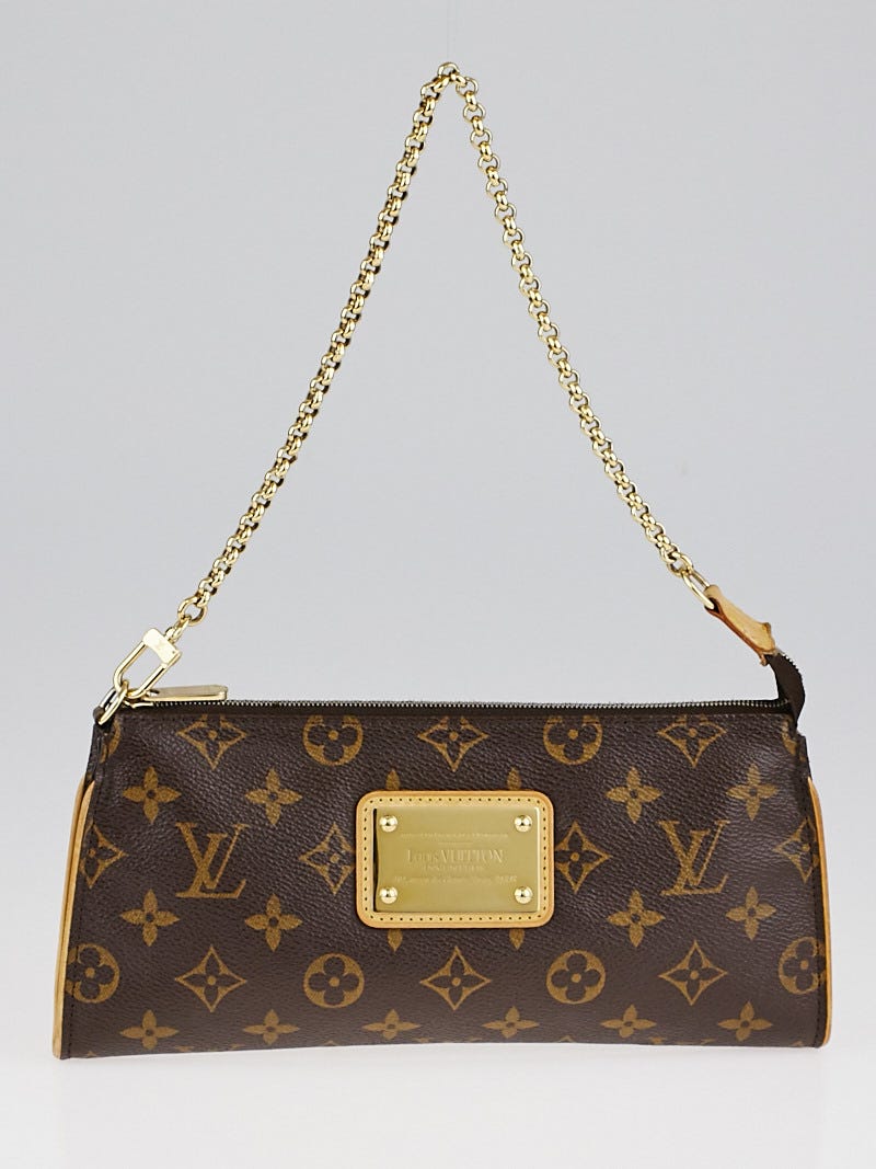 Louis Vuitton Monogram Large Flap Clutch Bag Brown