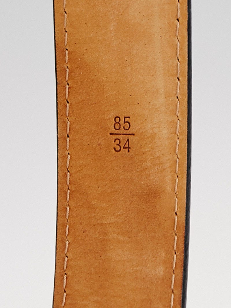 Louis Vuitton Black Leather Travelling Requisites Ceinture 85 QJA49V1LKB000