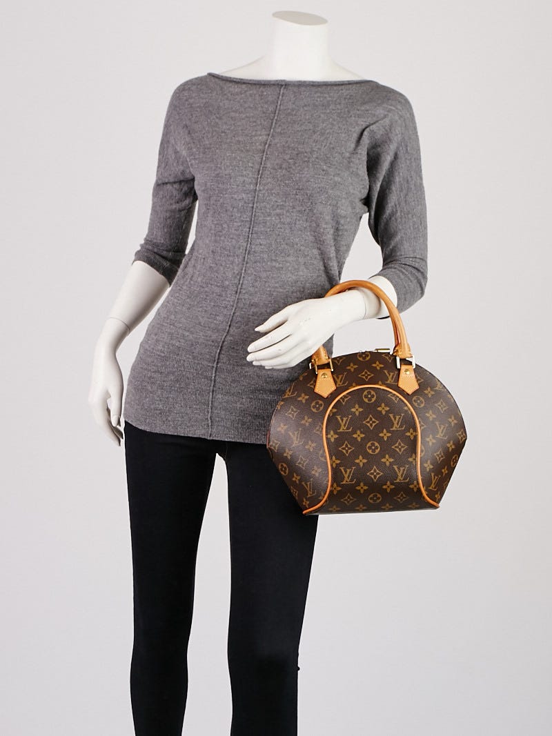 Louis Vuitton Ellipse PM Monogram Canvas Satchel Bag Brown