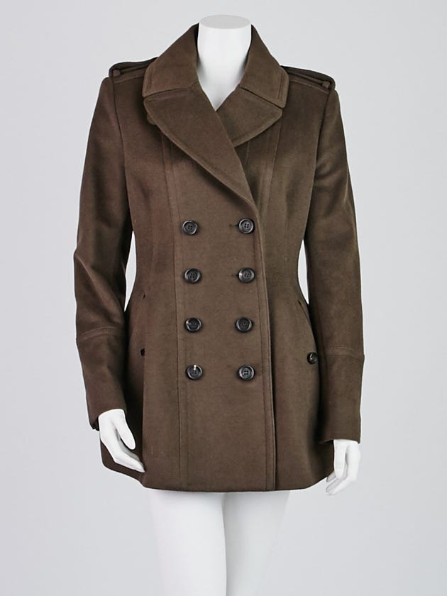 Burberry Prorsum Brown Wool/Cashmere Coat Size 10/44