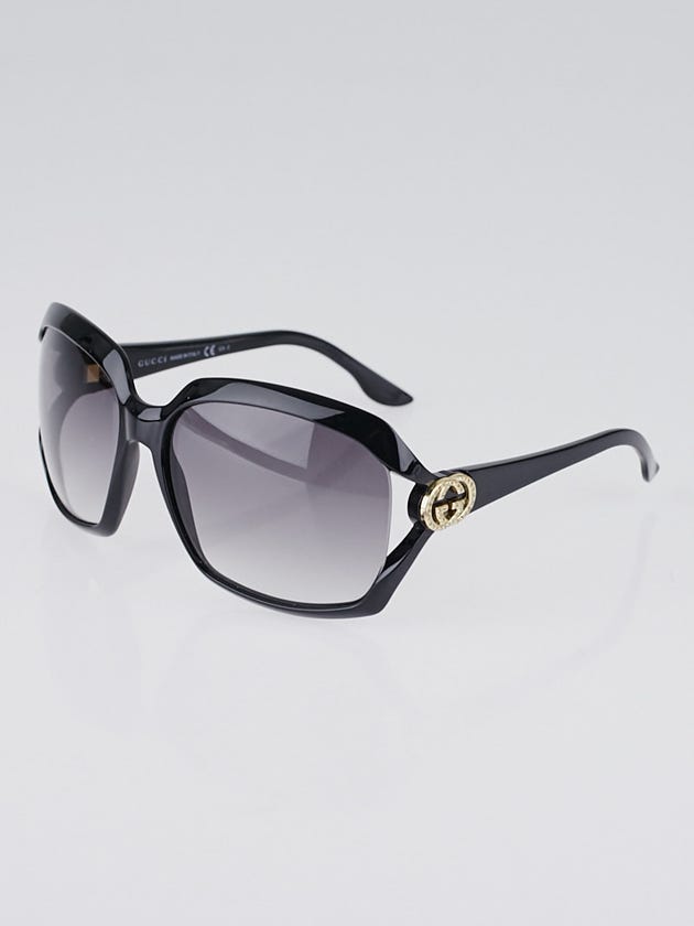 Gucci Black Frame GG Logo Havana Web Sunglasses- 3110