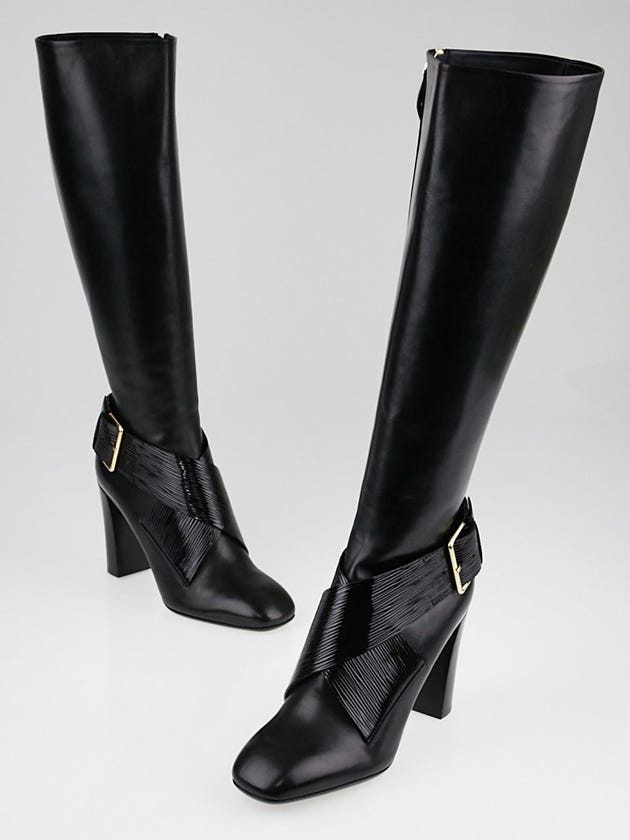 Louis Vuitton Black Leather Legend High Boots Size 7.5/38