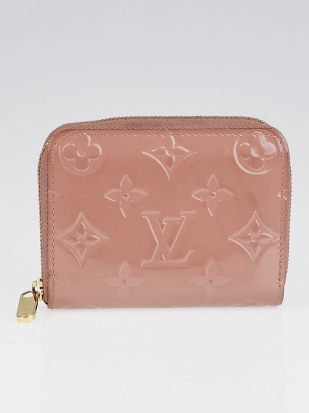 Louis Vuitton Rose Velours Monogram Vernis Zippy Compact Wallet